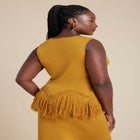 Fringe Hem Sweater Top image number null