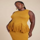 Fringe Hem Sweater Top image number null