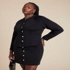 Strong Shoulder Nipped Waist Scuba Jacket image number null