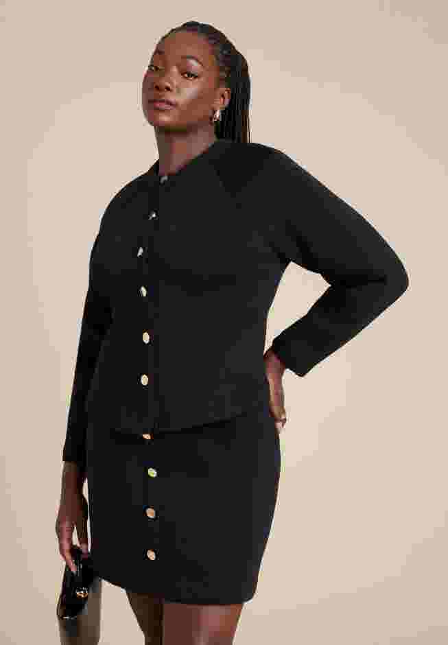 Strong Shoulder Nipped Waist Scuba Jacket image number 0