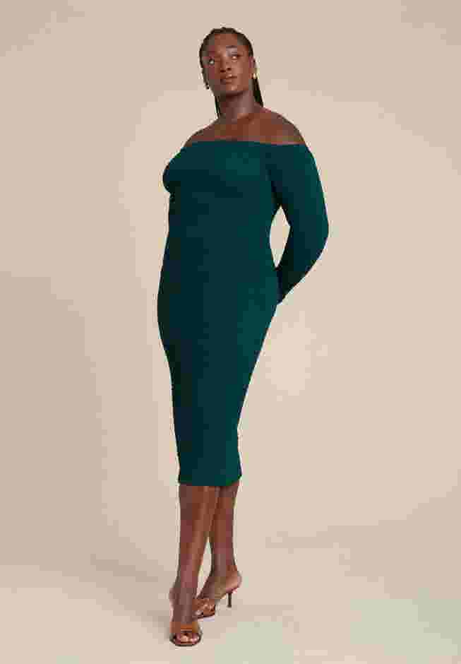 Off Shoulder Textured Dress image number 1