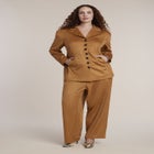 Faux Suede Wide-Leg Pant image number 2
