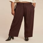 Faux Suede Wide Leg Pant image number null