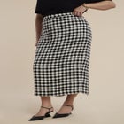 Houndstooth Column Maxi Skirt image number null
