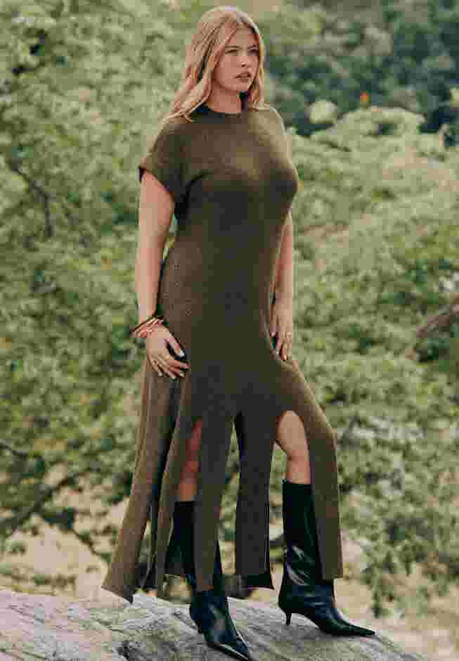 Lurex Sweater Dress W Fringes image number 0
