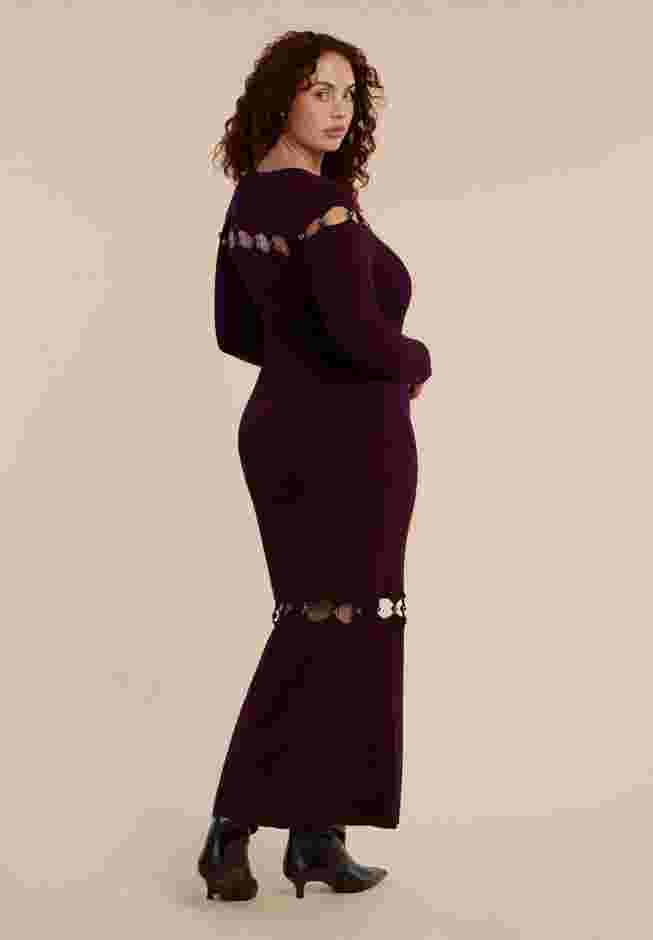 Beaded Cutout Sweater Dress image number 3