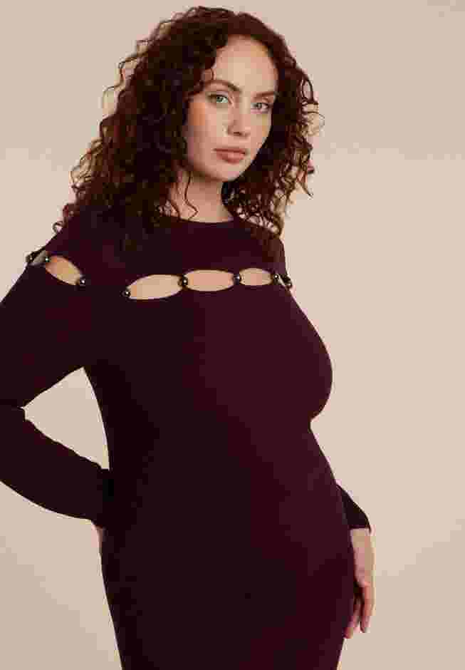 Beaded Cutout Sweater Dress image number 4