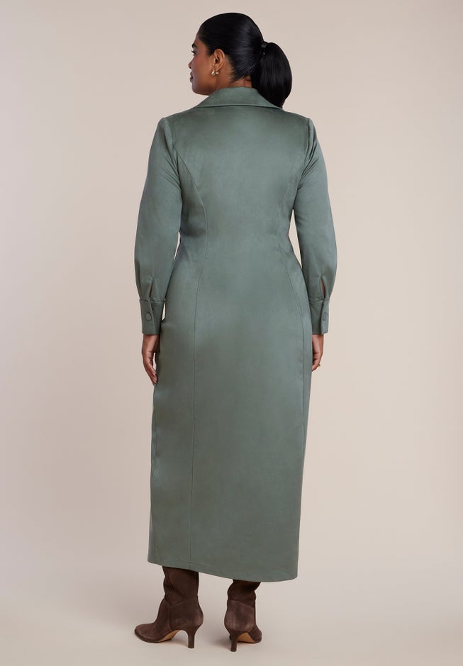 Suede Shirt Dress image number 1