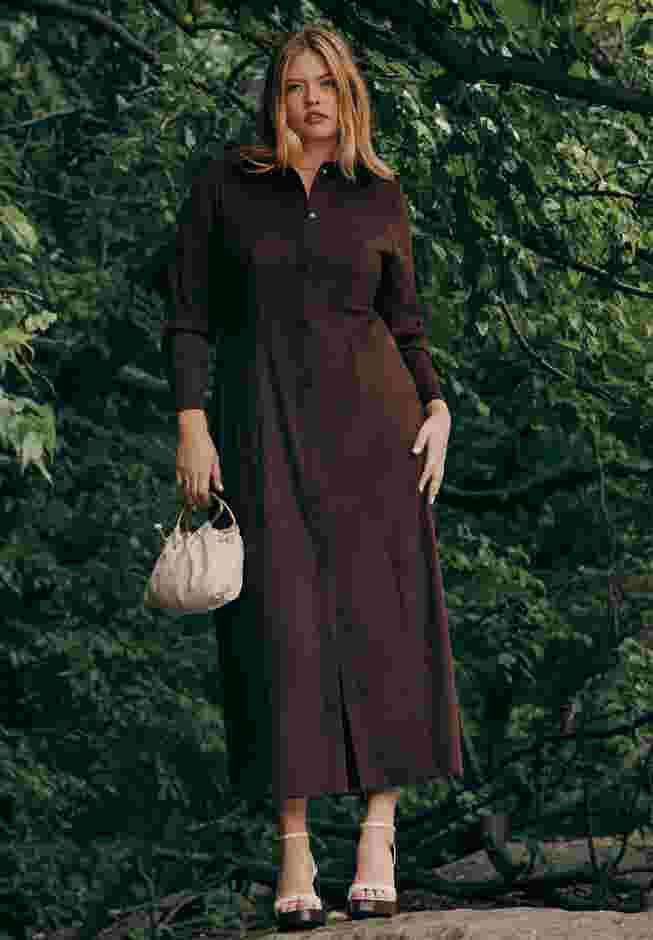 Suede Shirt Dress image number 0