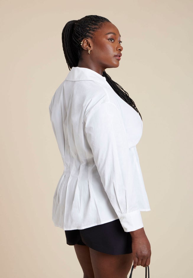 Pleated Poplin Blouse image number 1