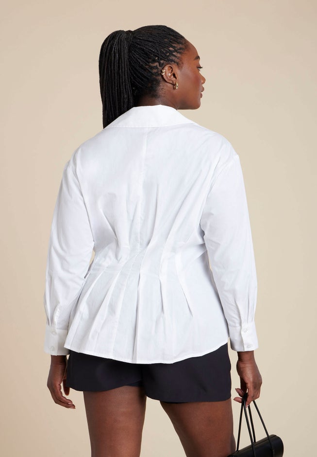Pleated Poplin Blouse image number 2