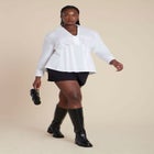 Pleated Poplin Blouse image number null