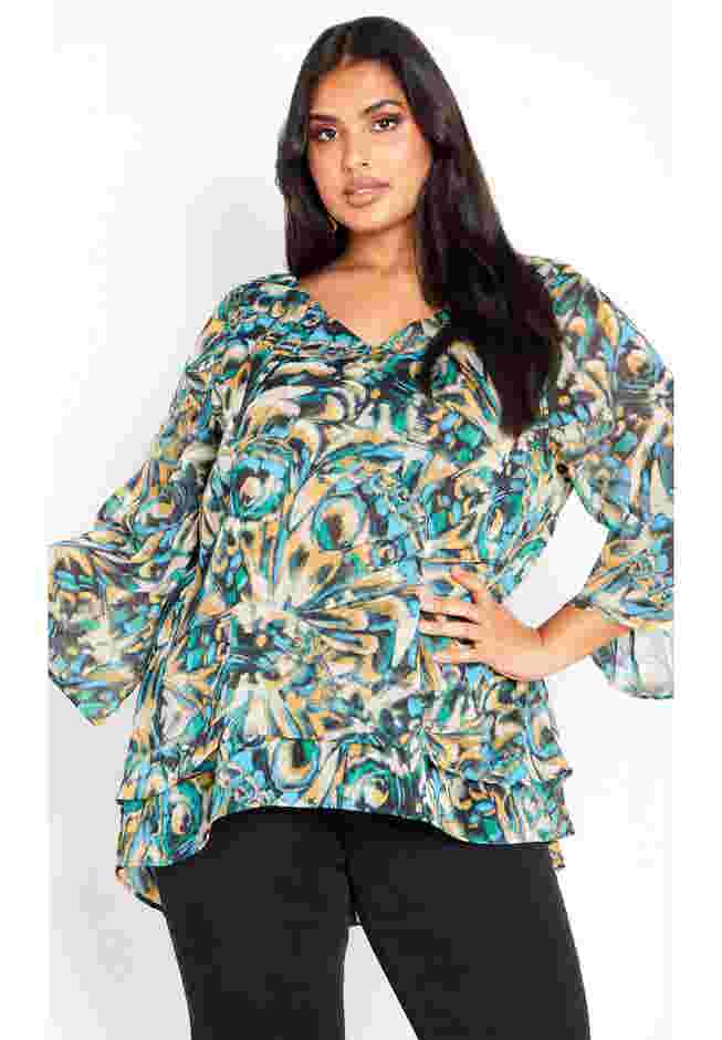 Rosie Layer Print Top image number 0