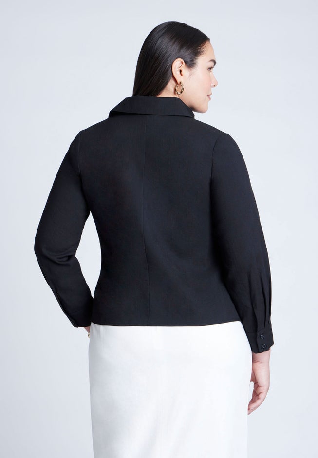 Hip Tie Collared Shirt image number 1