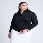 Hip Tie Collared Shirt image number null