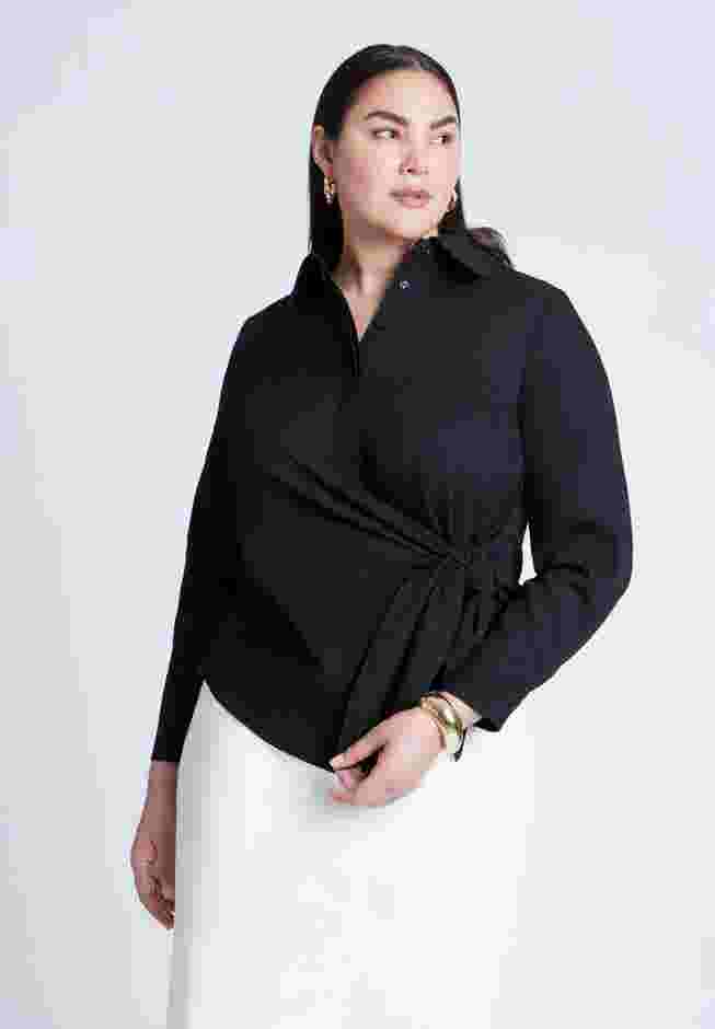 Hip Tie Collared Shirt image number 0