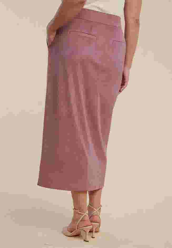 Faux Suede Midi Column Skirt image number 2