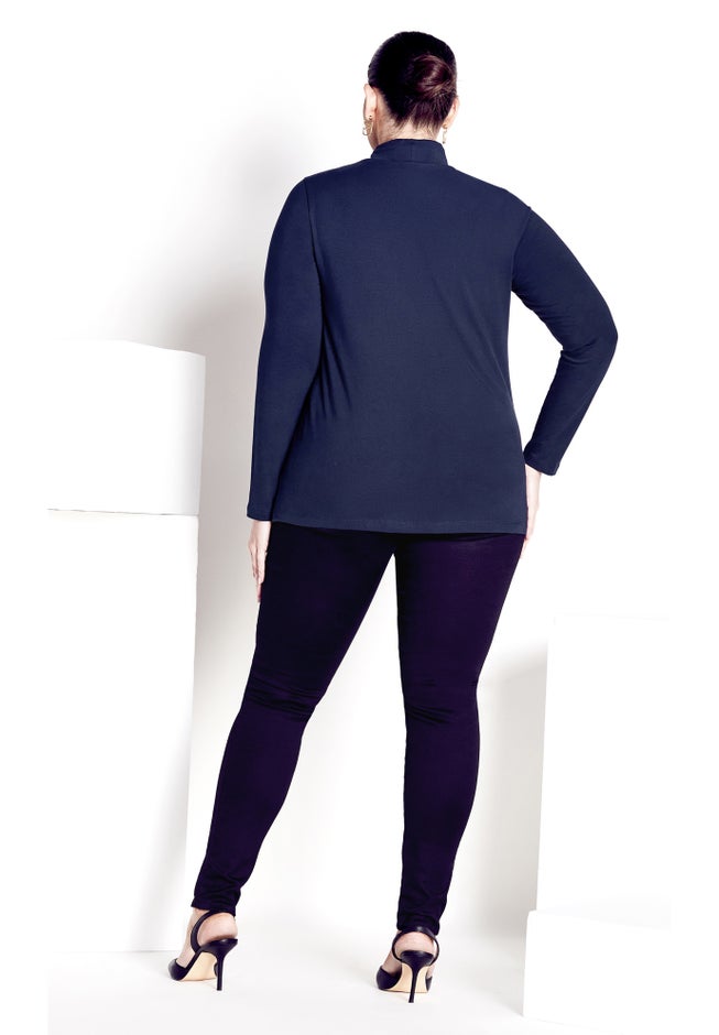 Organic Mock Neck Top image number 3