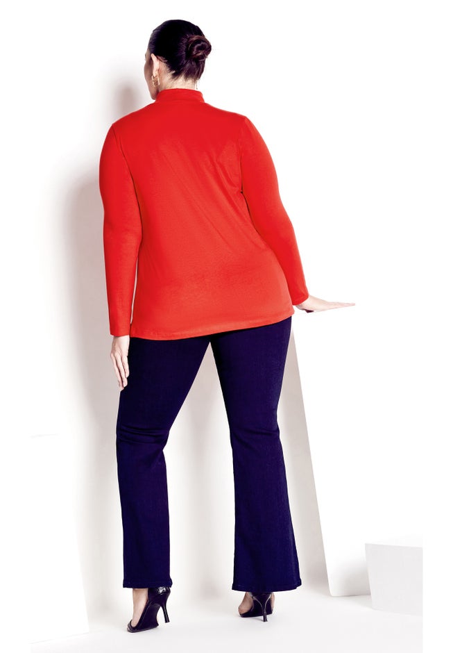 Organic Mock Neck Top image number 3