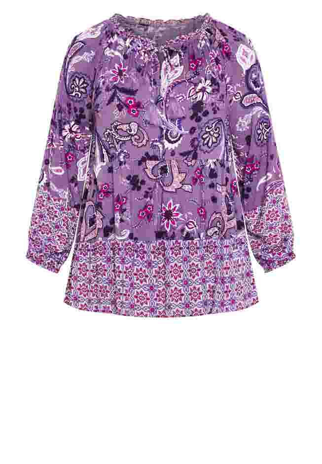 Imari Empire Waist Spliced Top image number 2