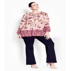 Imari Empire Waist Spliced Top image number null