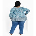 Imari Empire Waist Spliced Top image number null