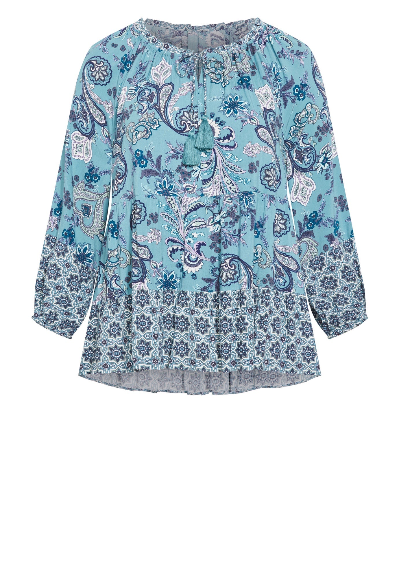 Imari Empire Waist Spliced Top image number 2