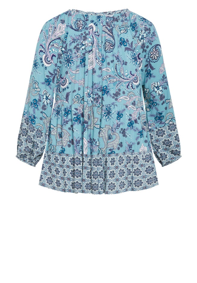 Imari Empire Waist Spliced Top image number 5