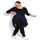 Pull On Ponte Pant image number null