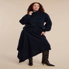 Asym Draped Sweater Skirt image number null