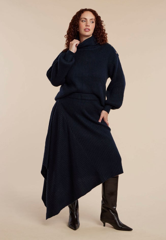 Asym Draped Sweater Skirt image number 2