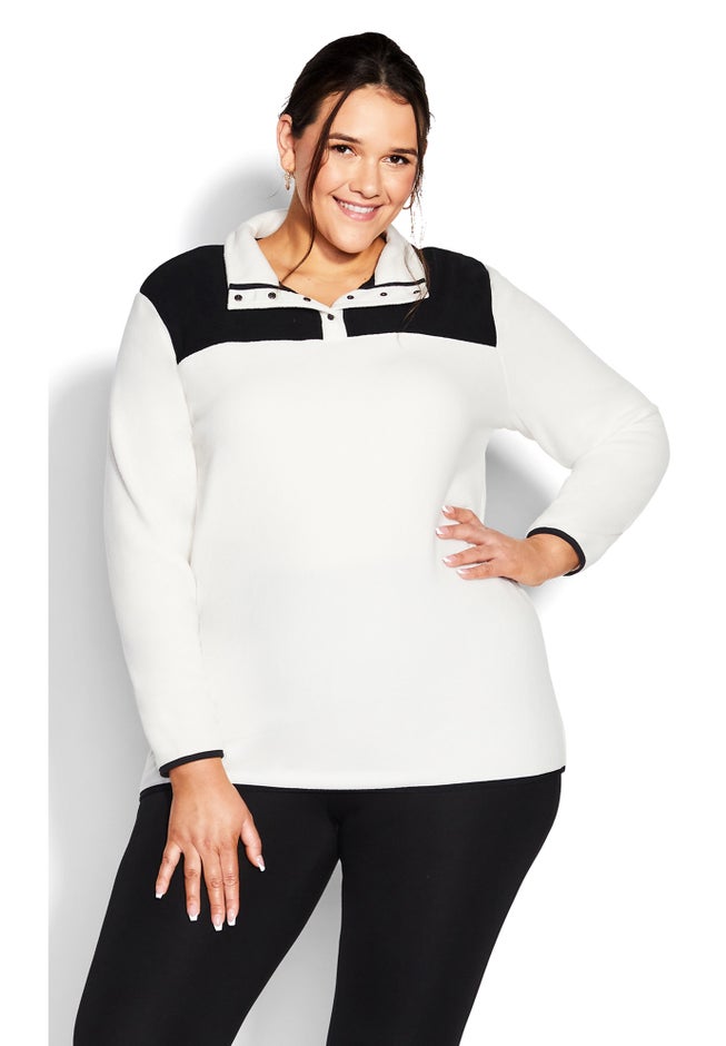Polar Fleece Color Block Pull Over image number null