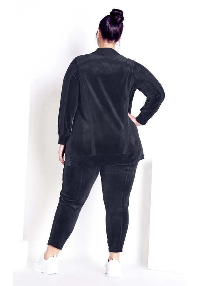 Velour Panel Pant image number null