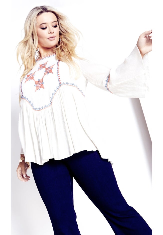 Liana Embroidery Top image number null