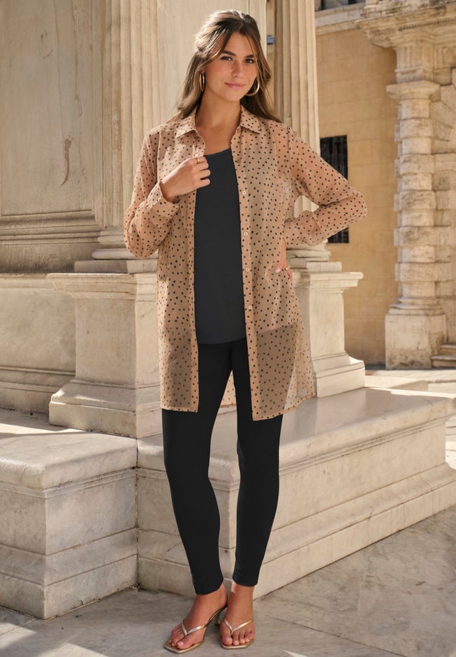 Plus Size Essential Stretch Ankle Length Pull-On Legging image number 6