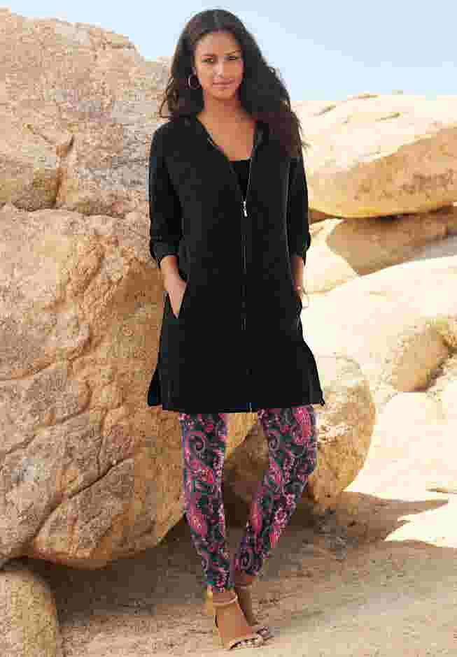 Plus Size Ankle Length Essential Stretch Legging image number 4