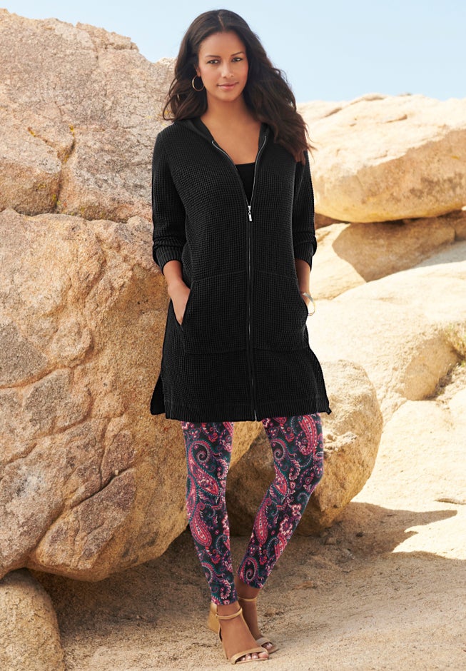 Plus Size Ankle Length Essential Stretch Legging image number 4