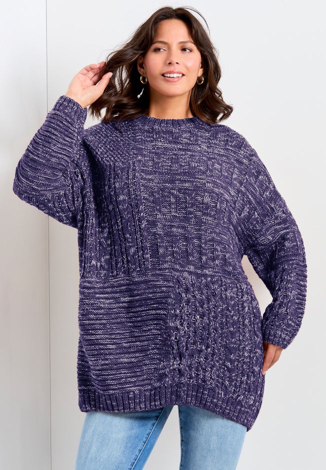 Charli Drop Shoulder Cable Sweater image number 0
