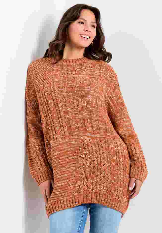 Charli Drop Shoulder Cable Sweater image number 0