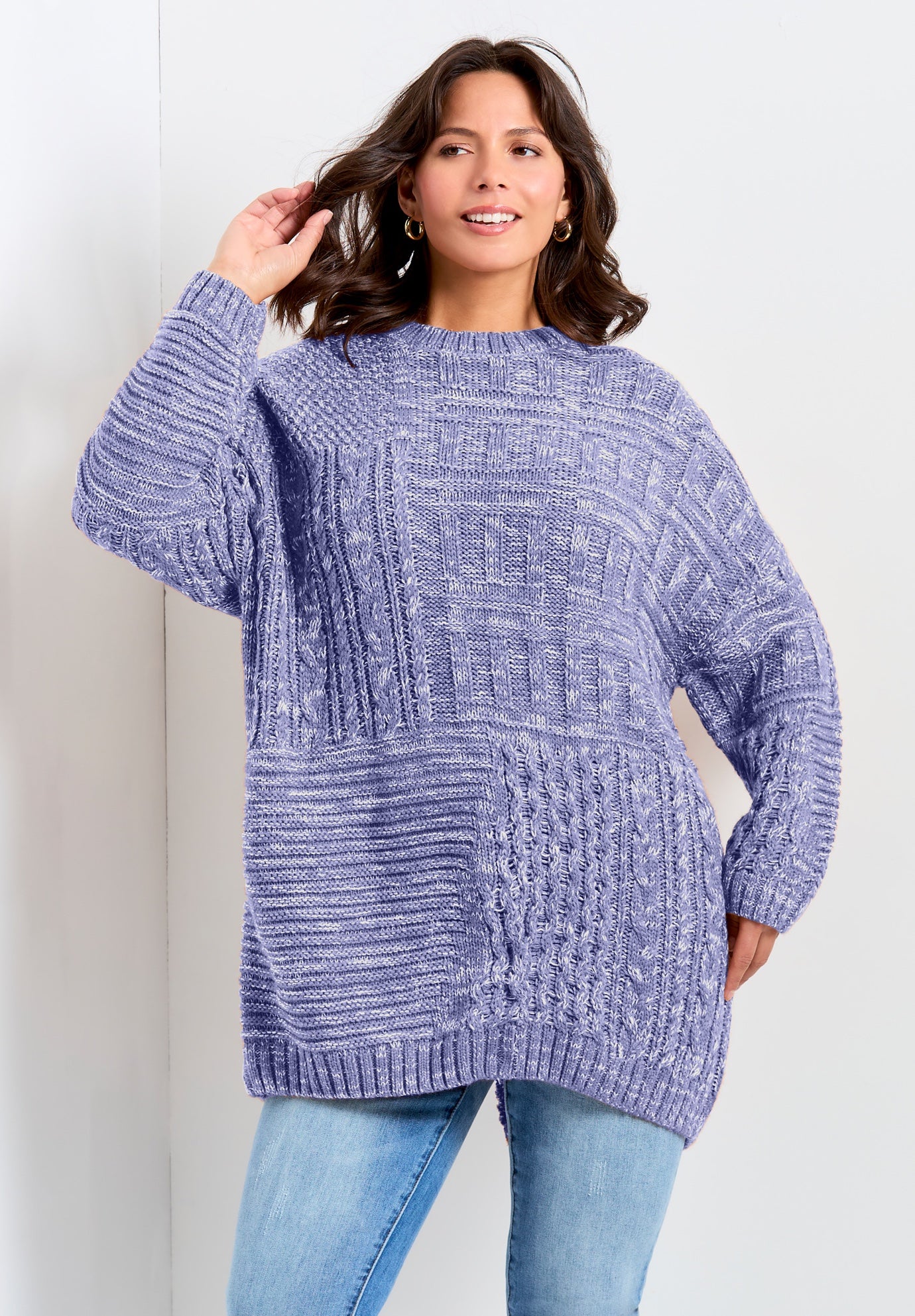 Charli Drop Shoulder Cable Sweater image number 0