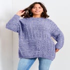 Charli Drop Shoulder Cable Sweater image number null