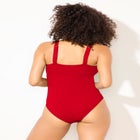 Ribbed V-Wire One Piece Swimsuit image number null