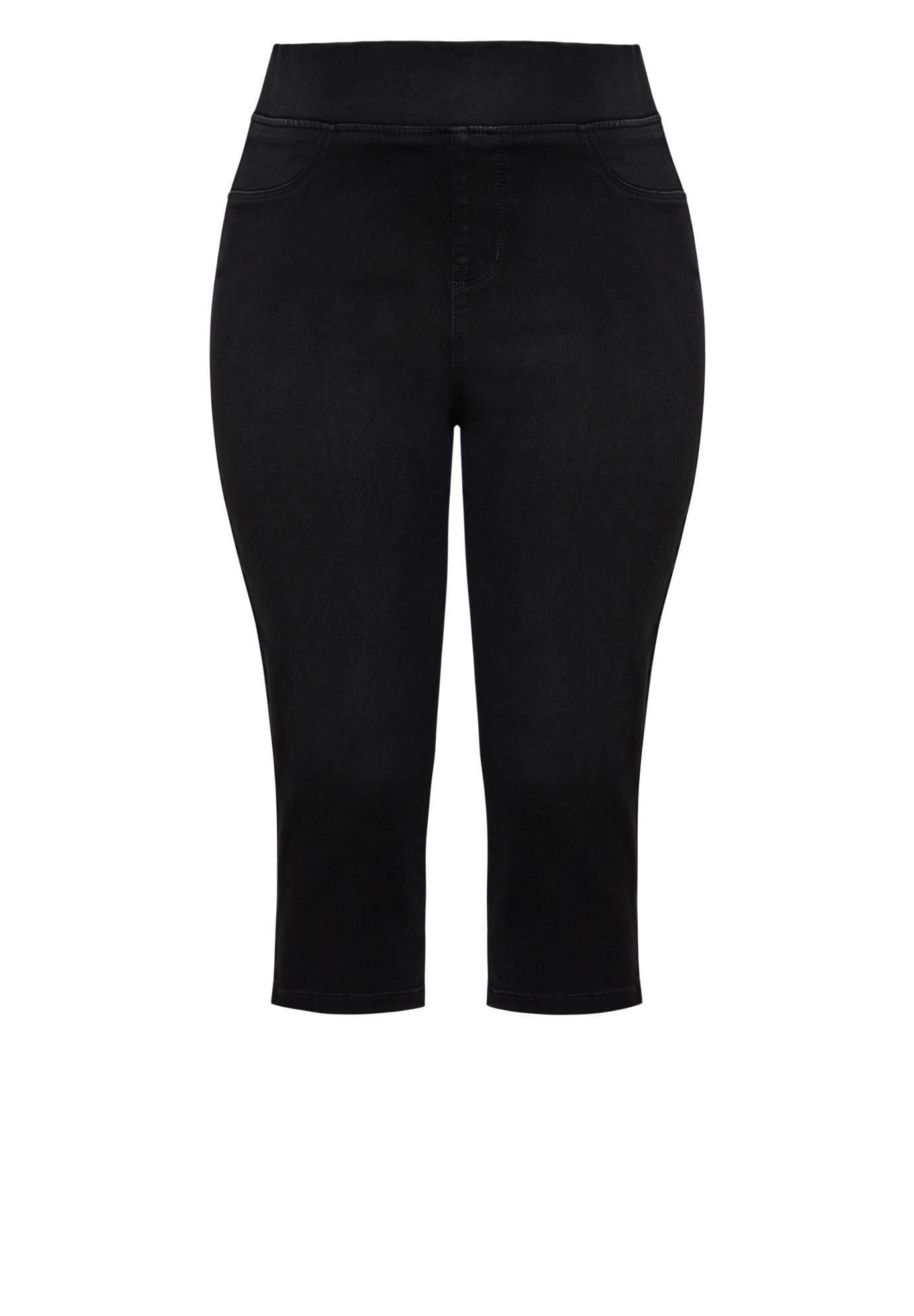 Pull On Cropped Denim Legging image number 2