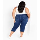 Pull On Cropped Denim Legging image number null