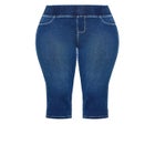 Pull On Cropped Denim Legging image number null