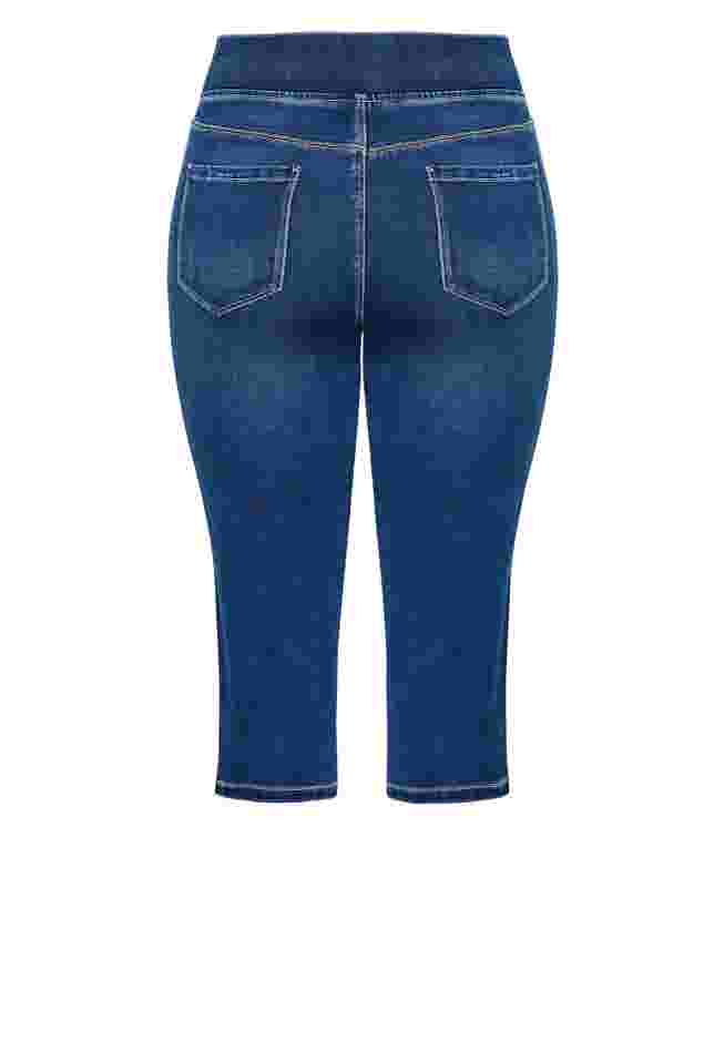 Pull On Cropped Denim Legging image number 4