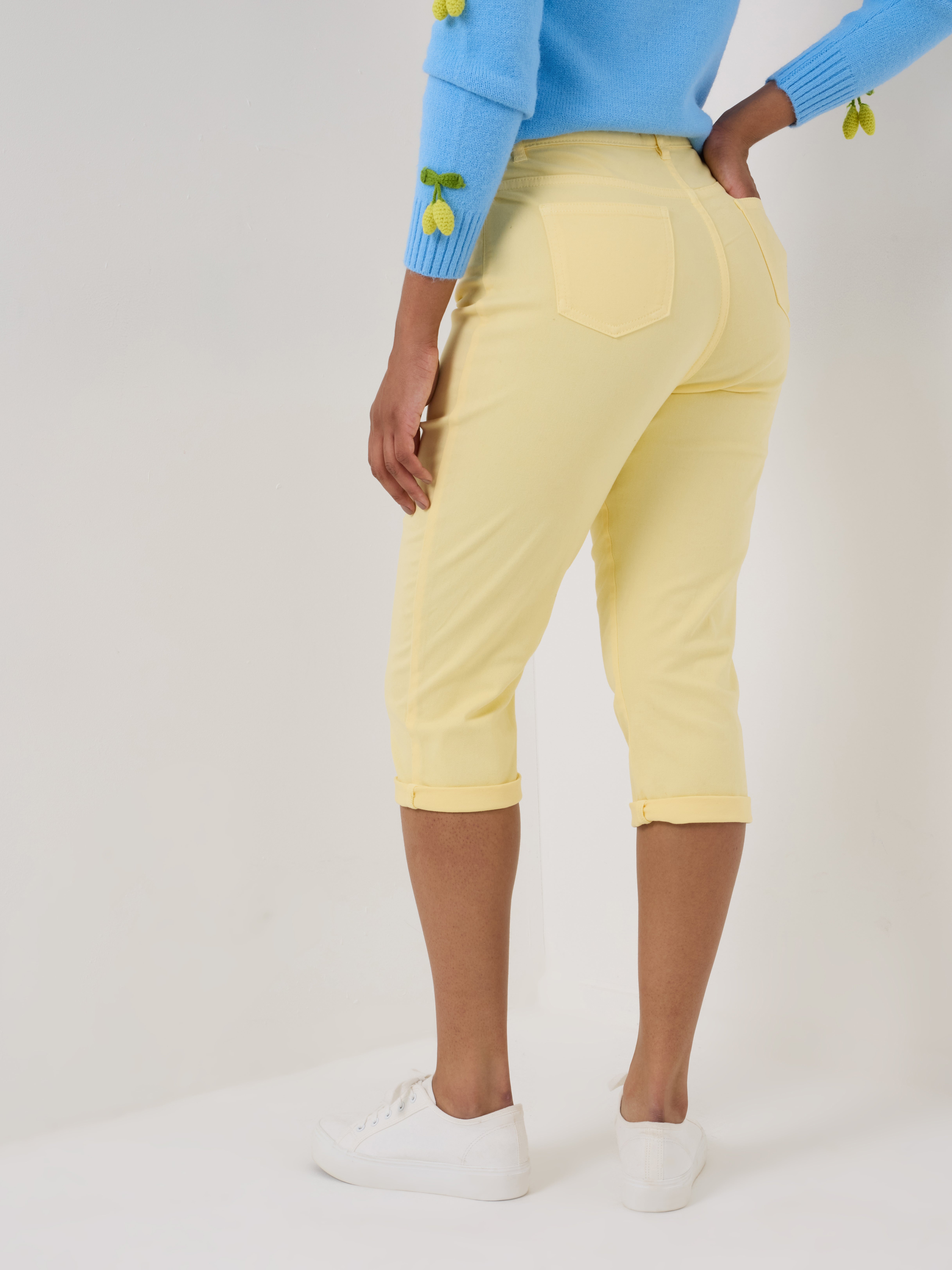 Stretch Denim Capri Pant image number 1