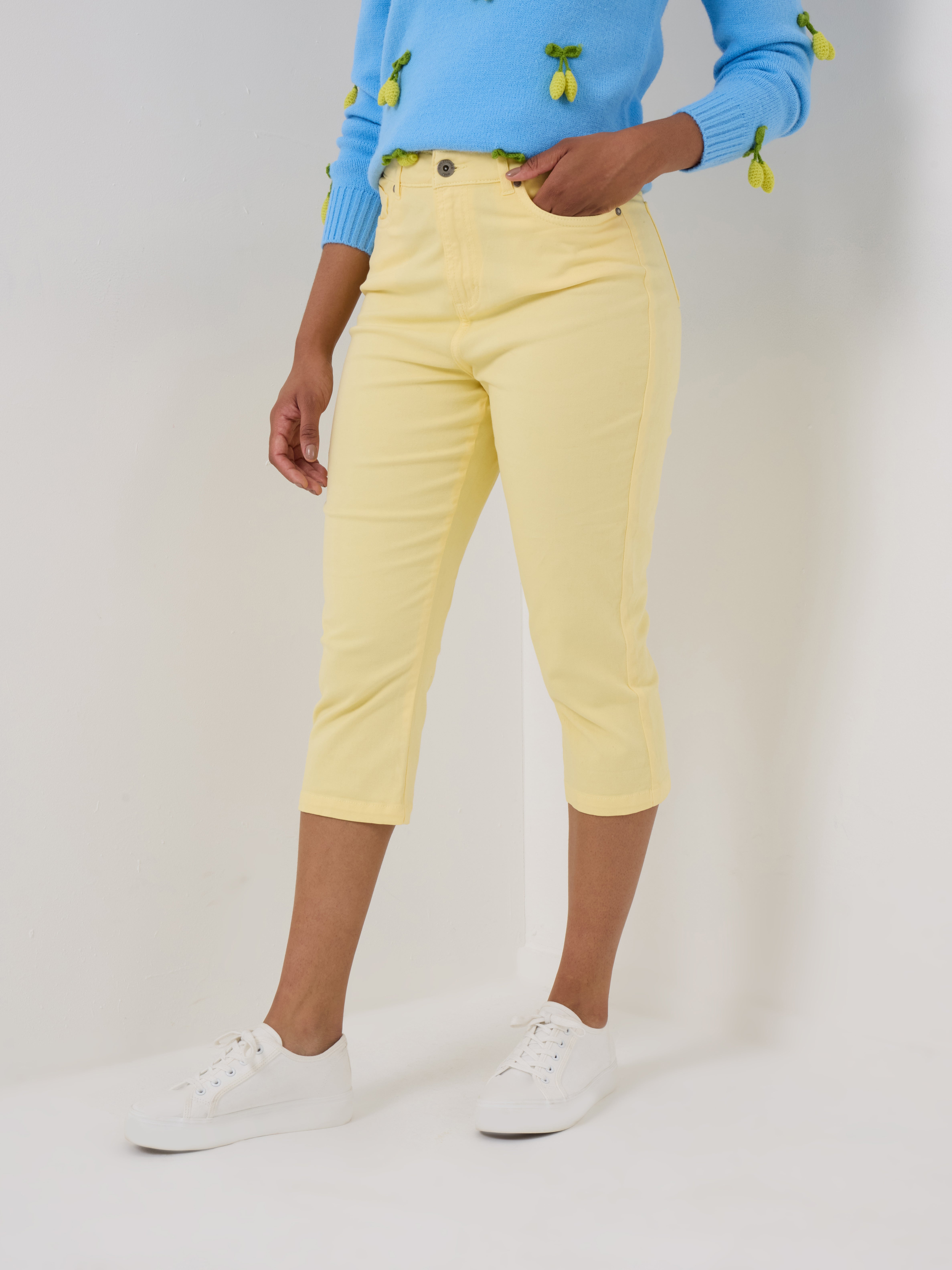 Stretch Denim Capri Pant image number 0