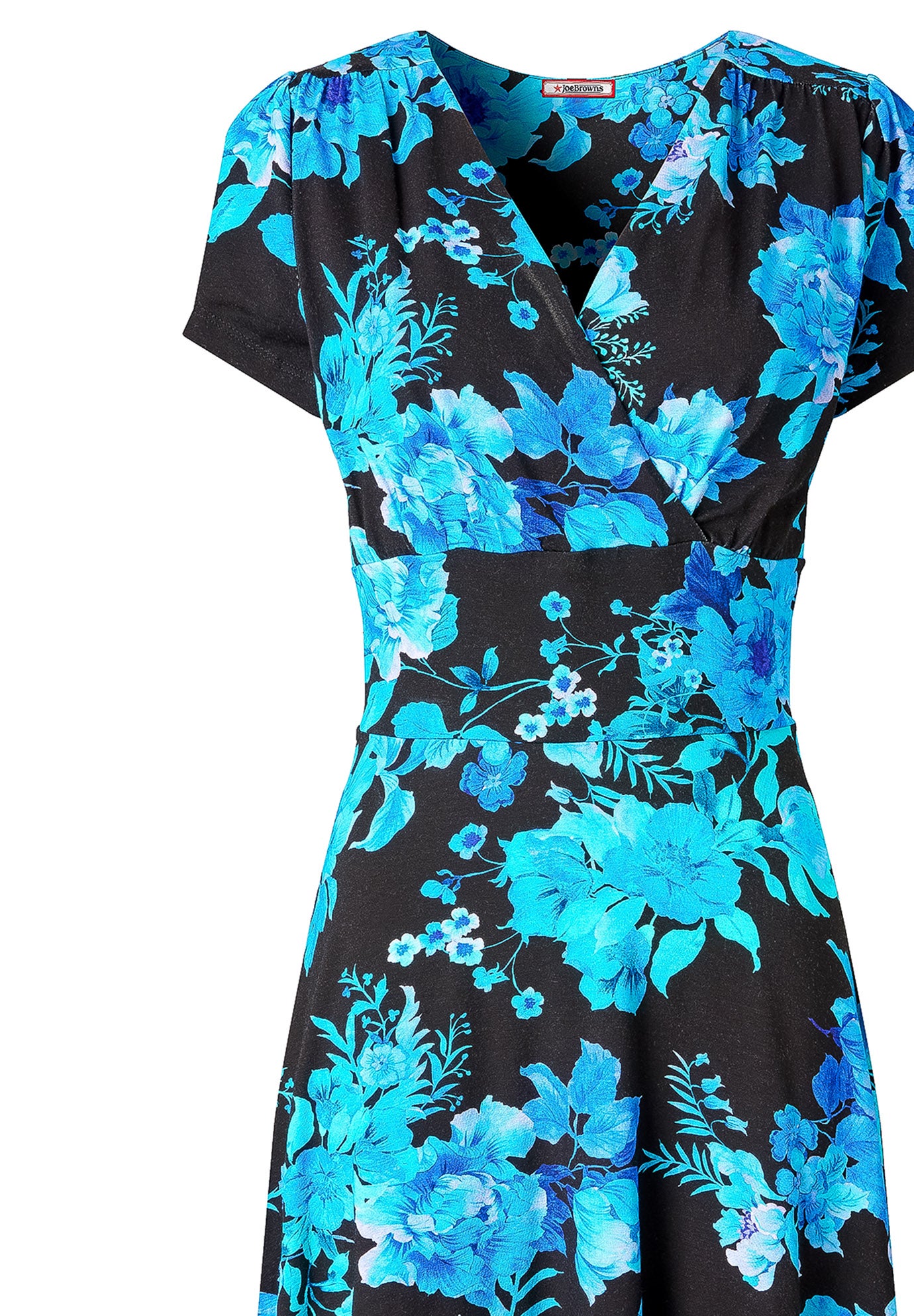 Stretch Knit Faux Wrap Dress image number 3