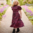Stretch Knit Mockneck Midi Dress image number 2